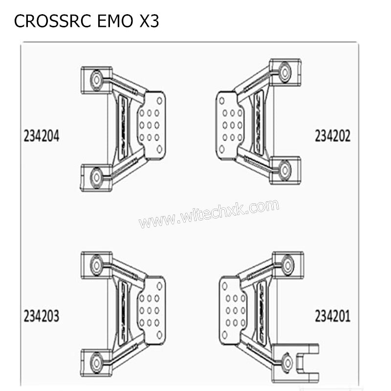 CROSSRC EMO X3 Parts Shock Absorber Bracket CS-97401203