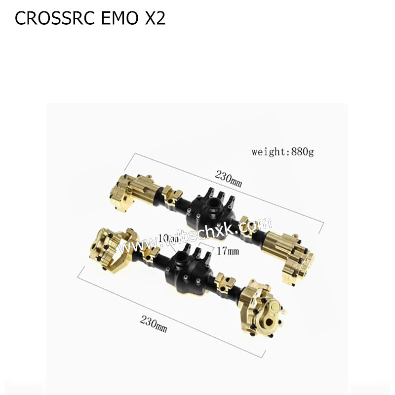 CROSSRC EMO X2 Parts Upgrade Metal Front Axle Rear Axle Bridge Housing Assembly-2