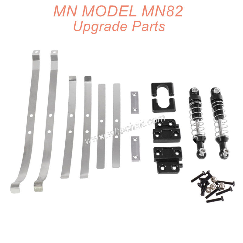 38-MN MODEL MN82 Upgrade Parts Metal Shock and Fixing seat Spring Black