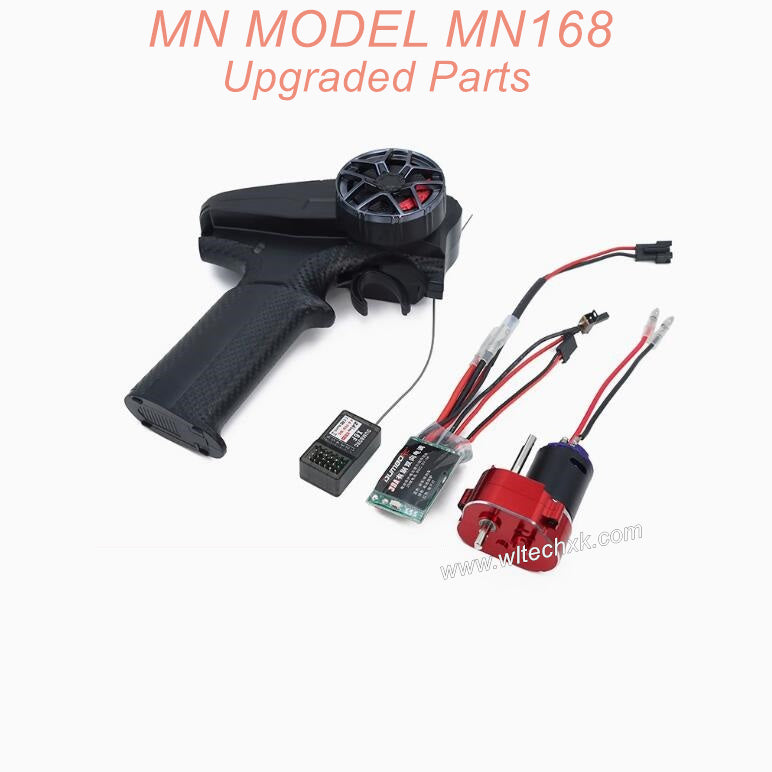 39-MN-Model-MN168-Upgrade parts X6PM X6F Brushed ESC and 370 Motor Kit Black(1)