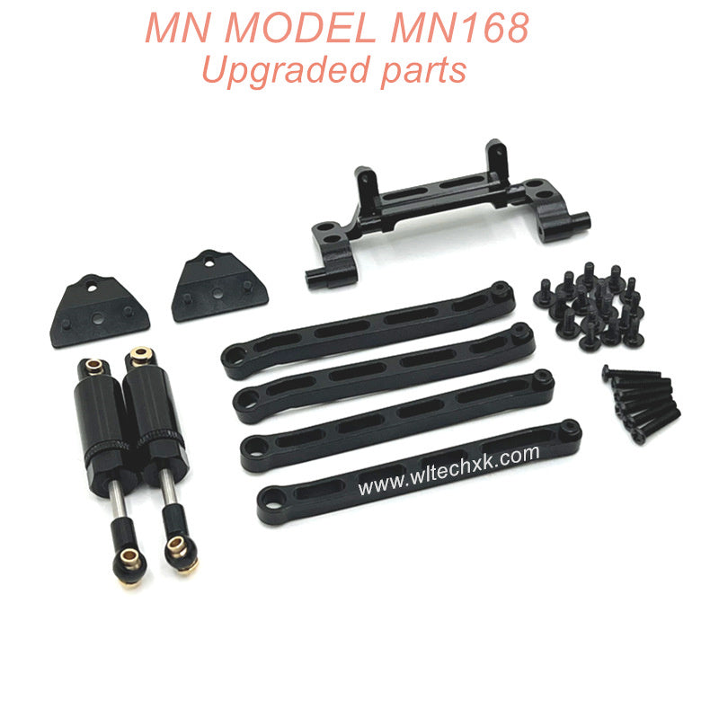 4-MN-Model-MN168-Upgrade-Metal-Shock-Car-Rod-Servo-Seat-Shock-Absorber-Bracket-Kit-Black