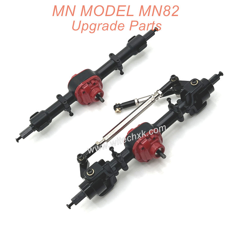 4-MN MODEL MN82 LC79 MN78 RC CAR Upgrade Parts Front and Rear Axle Assembly Black