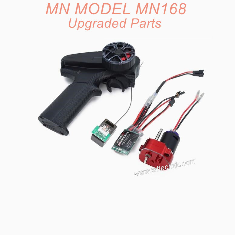 40-MN-Model-MN168-Upgrade parts X6PM X6F Brushed ESC and 370 Motor Kit LED Black(1)