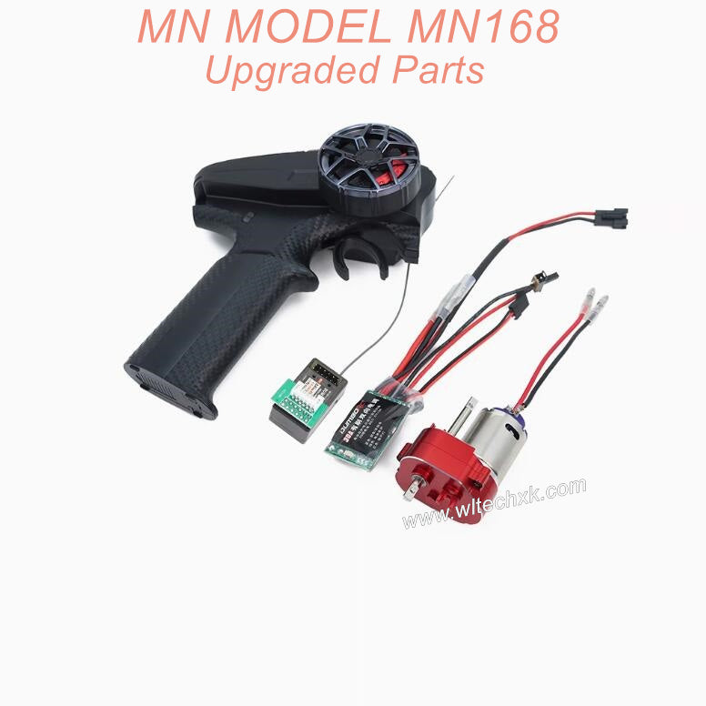 40-MN-Model-MN168-Upgrade parts X6PM X6F Brushed ESC and 370 Motor Kit LED Red(1)