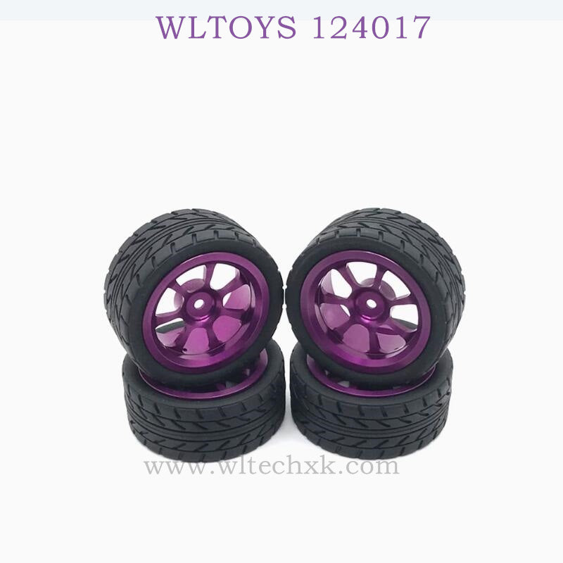 Upgrade Part of WLTOYS 124017 RC Car Wheel Metal Hub purple