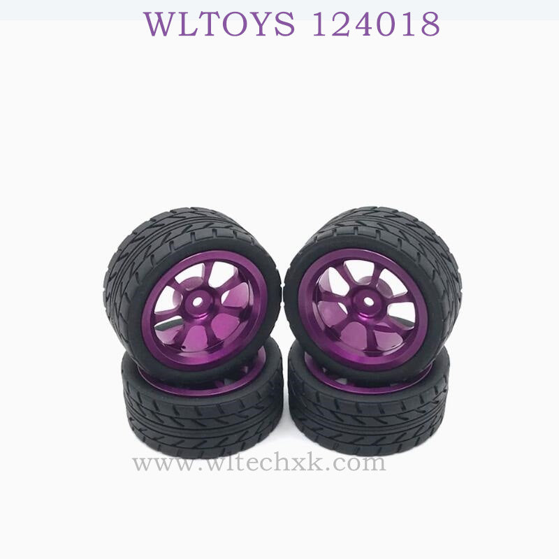WLTOYS 124018 RC Car Upgrade parts Wheel Metal Hub purple