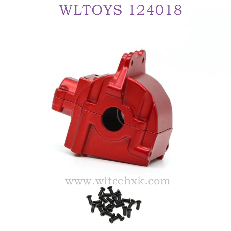 WLTOYS 124018 RC Car Upgrade parts Metal Gearbox red
