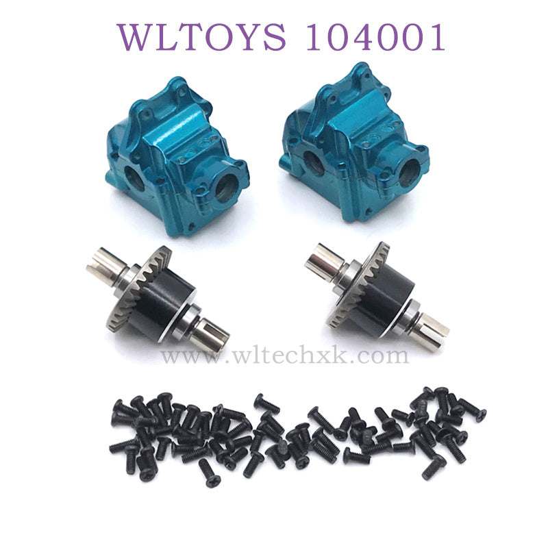 WLTOYS 124016 RC Car Upgrade parts Metal Gearbox blue