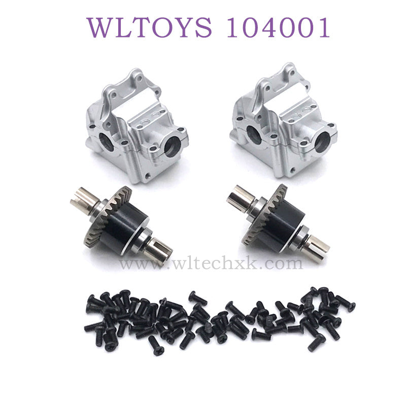 WLTOYS 124016 RC Car Upgrade parts Metal Gearbox silver