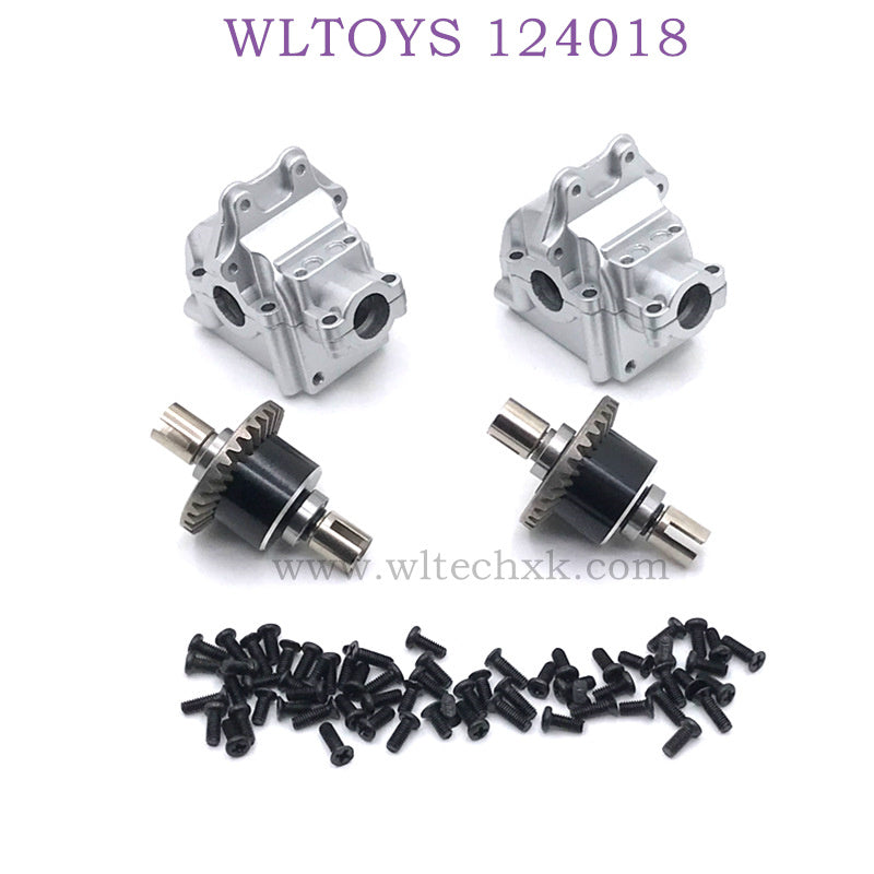WLTOYS 124018 RC Car Upgrade parts Metal Gearbox silver