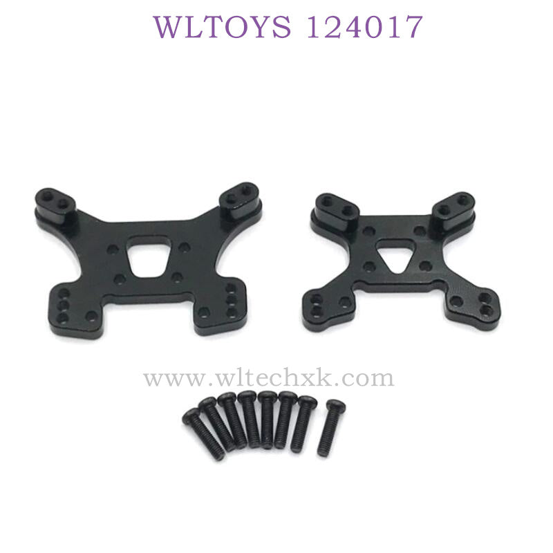 Upgrade Part of WLTOYS 124017 RC Car Rear and Front Shock Plate black