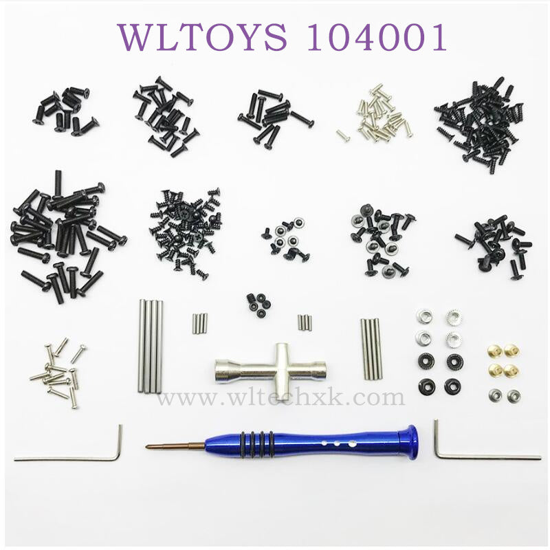 Upgrade parts of WLTOYS 124016 RC Car Screw Bag include