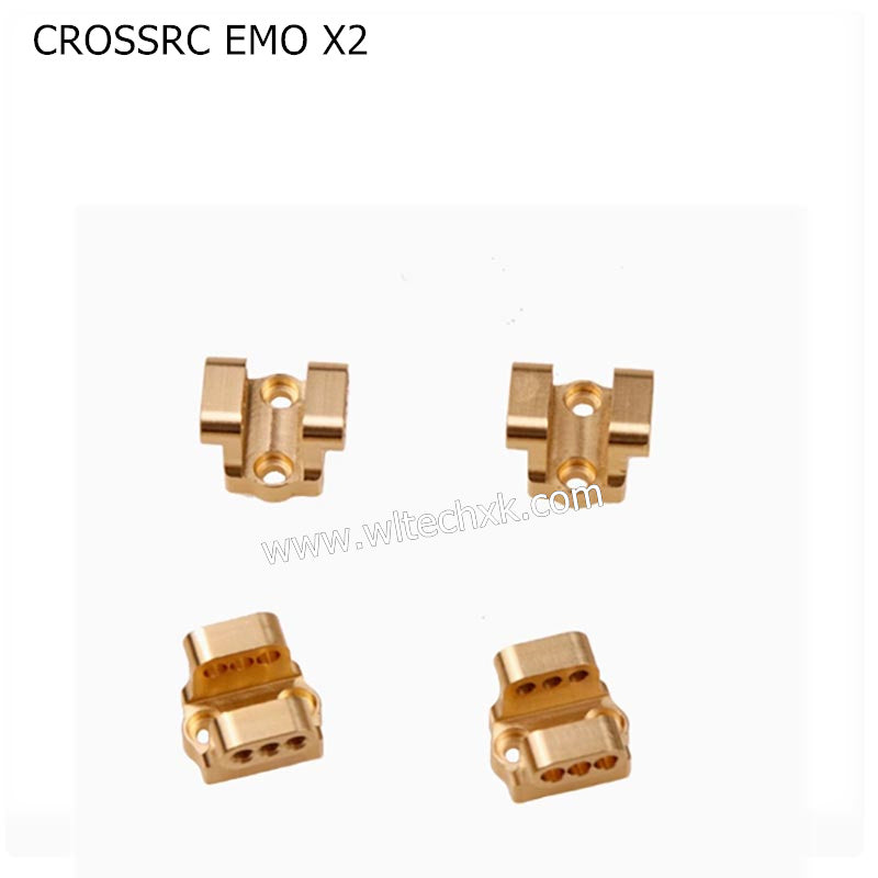 CROSSRC EMO X2 Parts Front and Rear Axle Upgrade Brass Metal Tie Rod Seat Shock Absorber Base-1