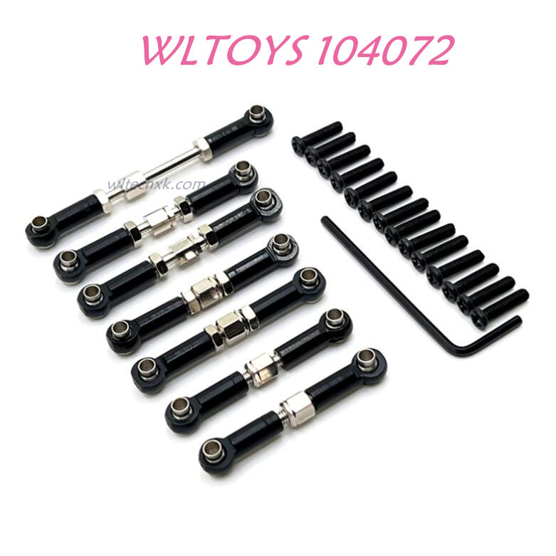 Upgrade part of WLTOYS 104072 Upgrade Parts Connect Rod 1/10 4WD 2.4Ghz 60km/h RC Car RTR black