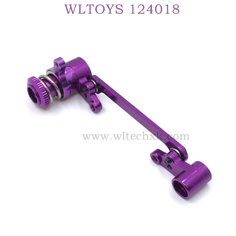 WLTOYS 124018 RC Car Upgrade Part Metal Steering Kitpurple