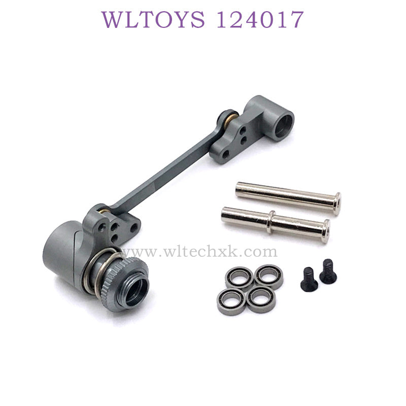 Upgrade Part of WLTOYS 124017 RC Car Metal Steering Kit titanium