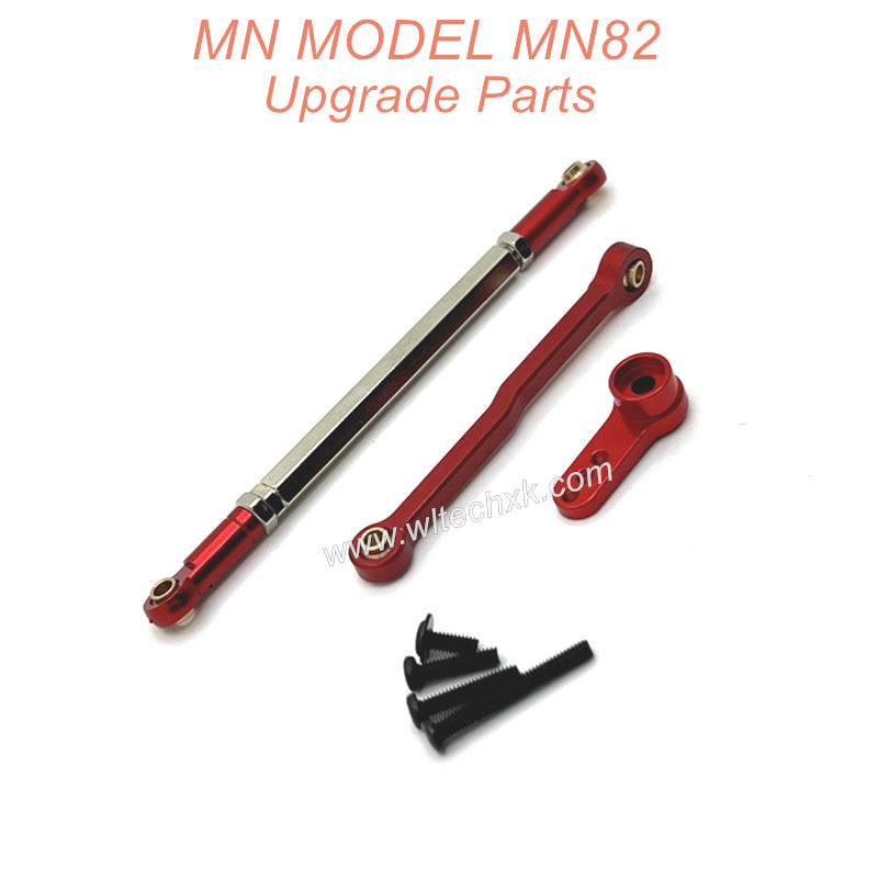 43-MN MODEL MN82 Upgrade Parts Steering Connect Rod and Servo Arm Red