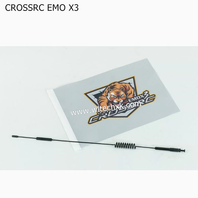 CROSSRC EMO X3 Parts Flag and Flagpole WHITE