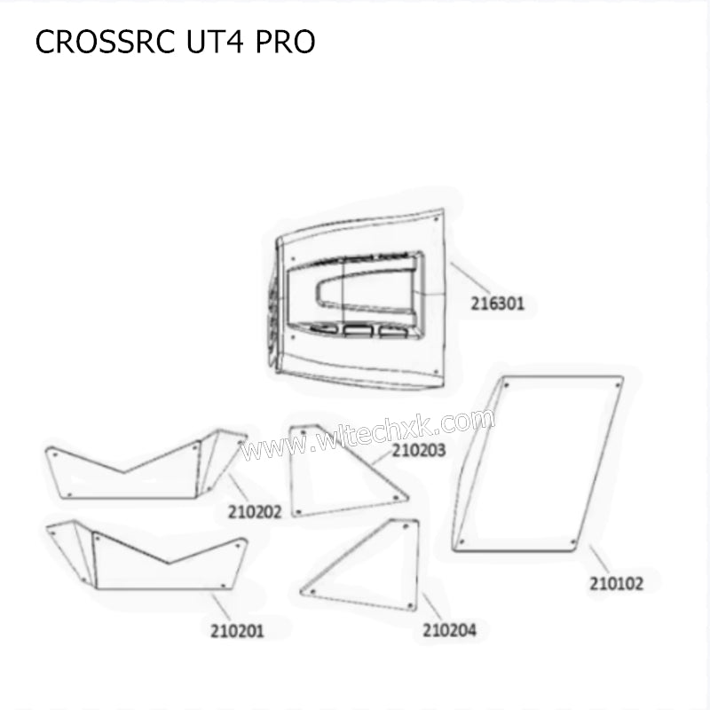 CROSSRC UT4 PRO Parts Transparent Body Assembly CS-97400822