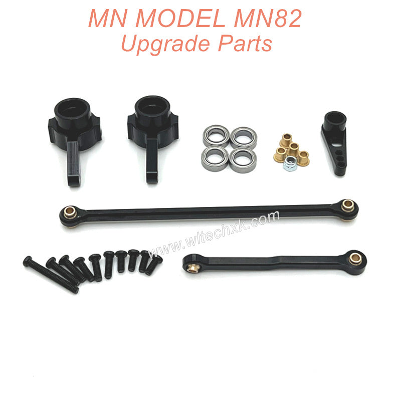 44-MN MODEL MN82 Upgrade Parts Steering Connect Rod and Steering Cups Black