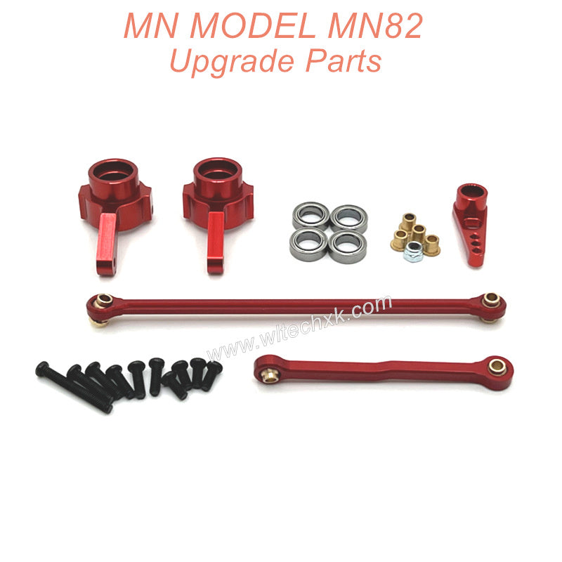 44-MN MODEL MN82 Upgrade Parts Steering Connect Rod and Steering Cups Red