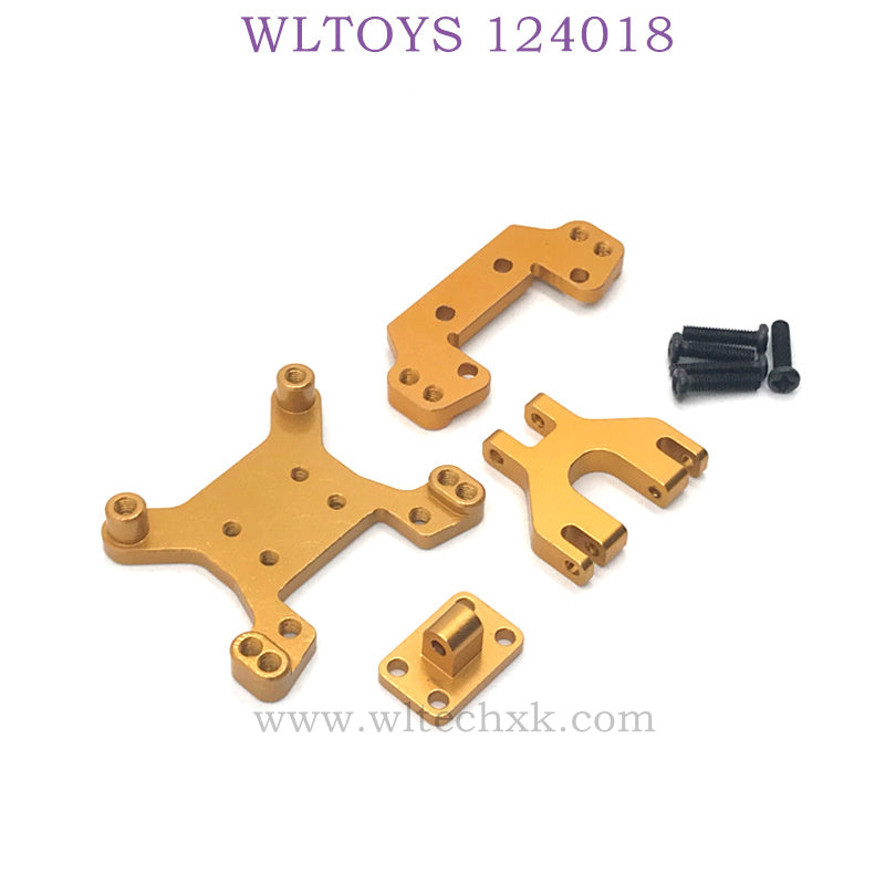 WLTOYS 124018 RC Car Upgrade Part Front and Rear Shock Tower gold