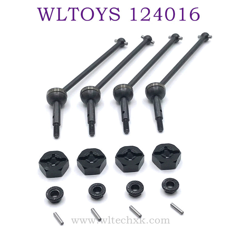 Upgrade parts of WLTOYS 124016 RC Car CVD Bone Dog Shaft black