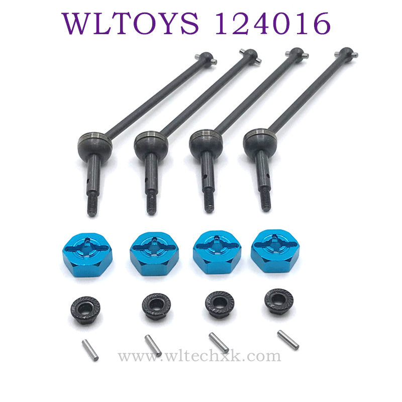 Upgrade parts of WLTOYS 124016 RC Car CVD Bone Dog Shaft blue