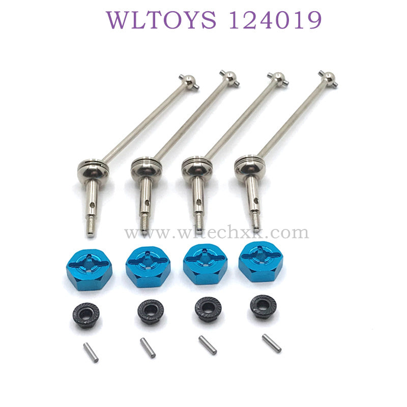 WLTOYS 124019 1/12 RC Car Upgrade parts CVD Bone Dog Shaft blue