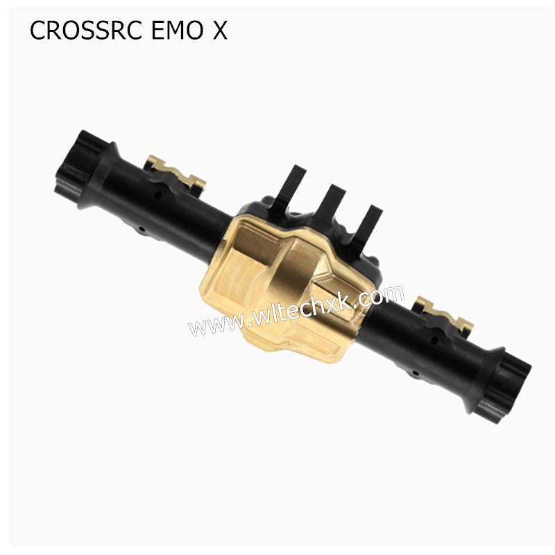 CROSSRC EMO X Parts Black Front Axle + Bridge Cover + Tie Rod Seat