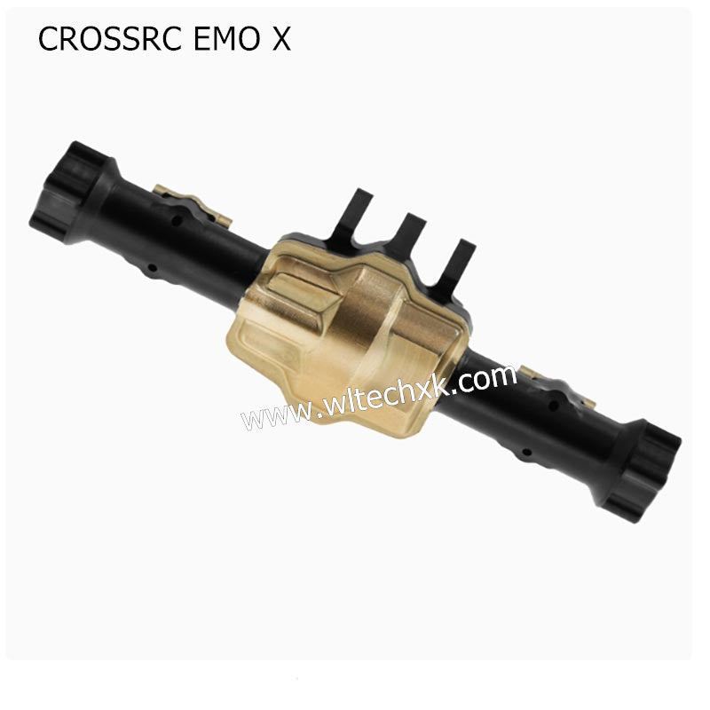 CROSSRC EMO X Parts Black Rear Axle + Bridge Cover + Tie Rod Seat