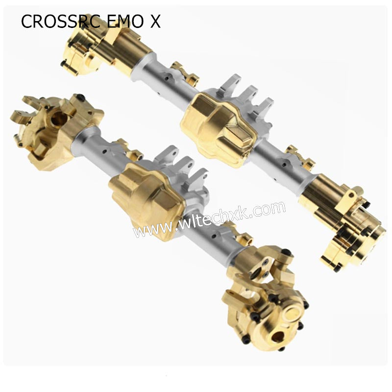 CROSSRC EMO X Parts Front and Rear Axle Housing Assembly silver-1