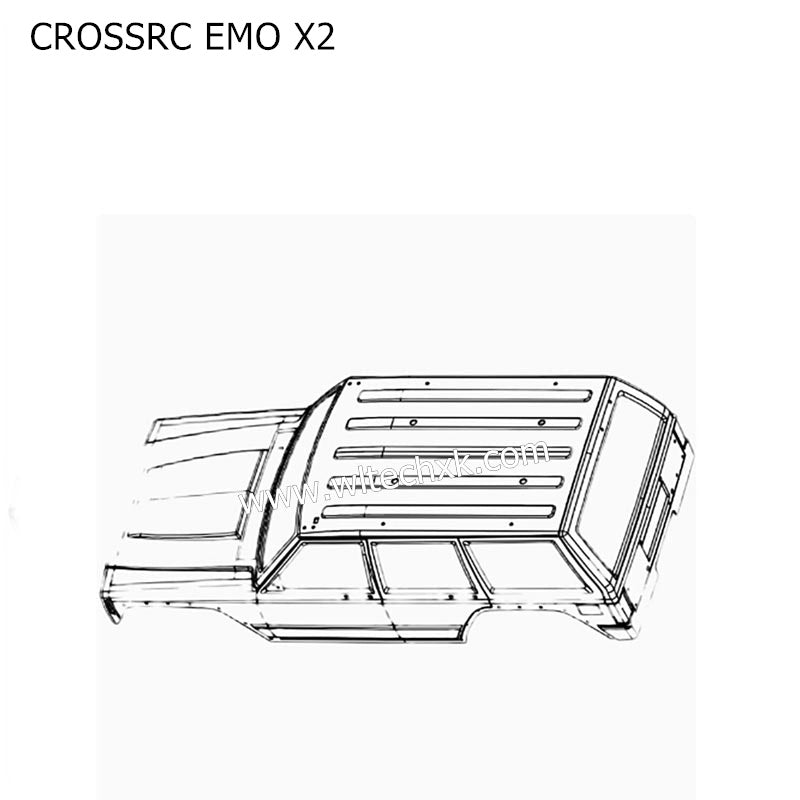CROSSRC EMO X2 Parts Transparent Car Shell Parts Set CS-97401168-2