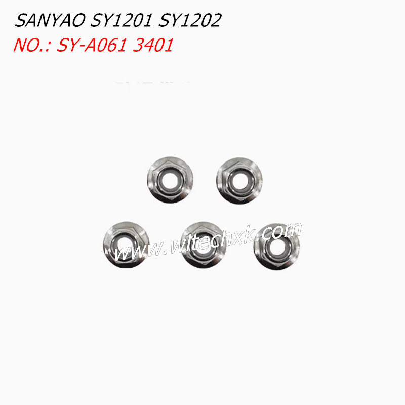 SANYAO SY1201 SY1202 Parts M4 Anti Slip Toothed Nut SY-A061 3401