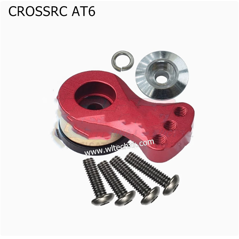 CROSSRC AT6 Parts Aluminum Alloy Adjustable Strength 25T Servo Arm (unloading design) M Type RED