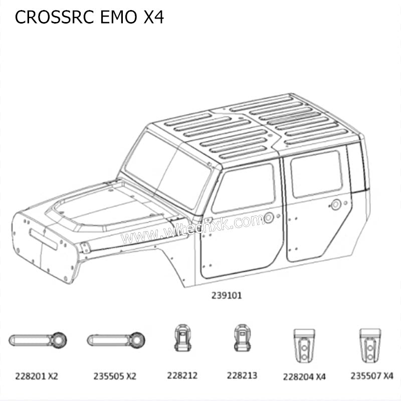 CROSSRC EMO X4 Parts Front Body and Trim CS-97401279
