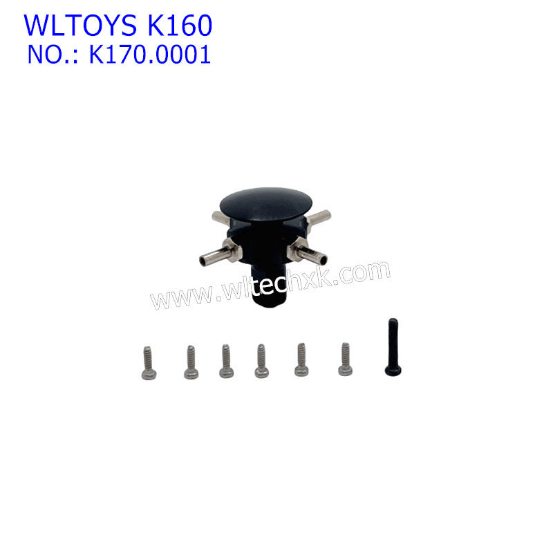 WLTOYS K160 RC Helicopter Upgrade Parts Swivel Head Kit 6061 K170.0001 BLACK
