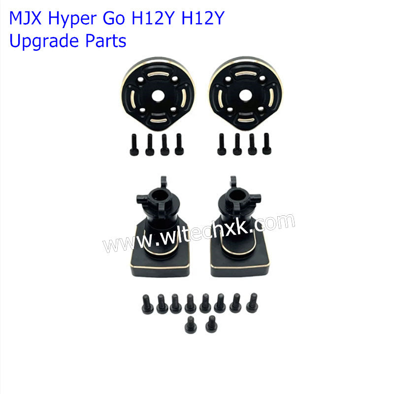 MJX Hyper Go H12Y H12Y+ Upgrade Parts Brass Electrophoresis Rear Axle Cup Counterweight Gear Cover-1