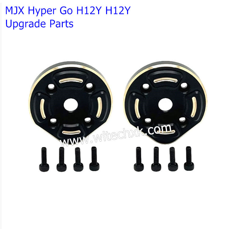 MJX Hyper Go H12Y H12Y+ Upgrade Parts Brass Electrophoresis Rear Axle Cup Counterweight Gear Cover-2
