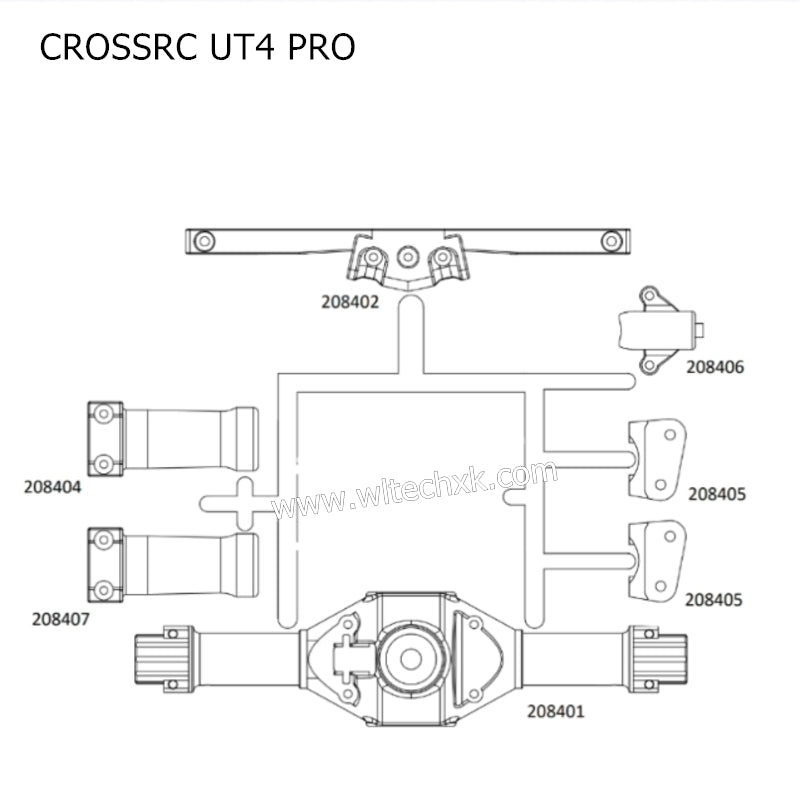 CROSSRC UT4 PRO Parts Rear Axle Housing Assembly CS-97400811