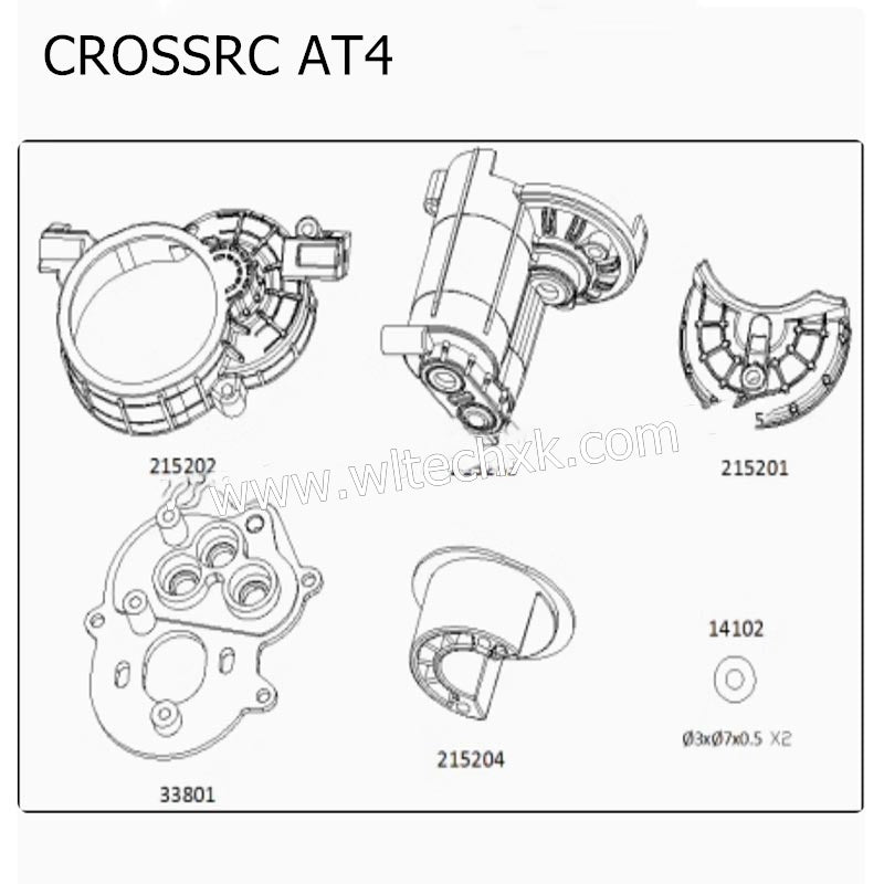 CROSSRC AT4 Parts Transmission Housing CS-97400846-2