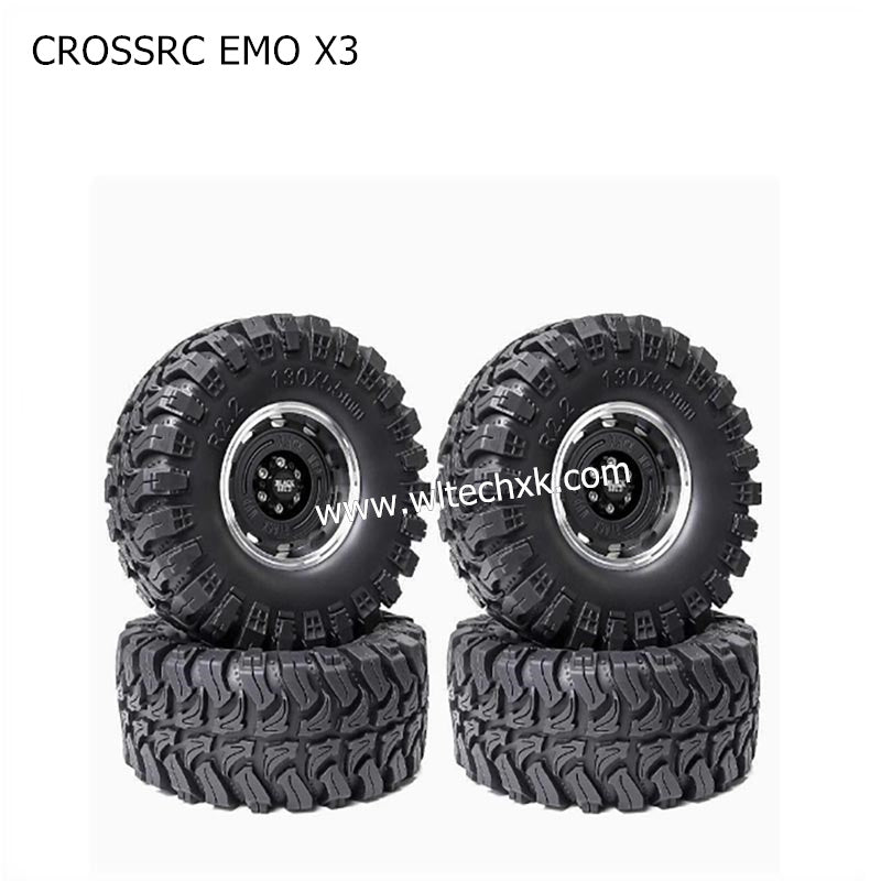 CROSSRC EMO X3 Parts 2.2 inch Black Mud Wheel Boot Tire-2