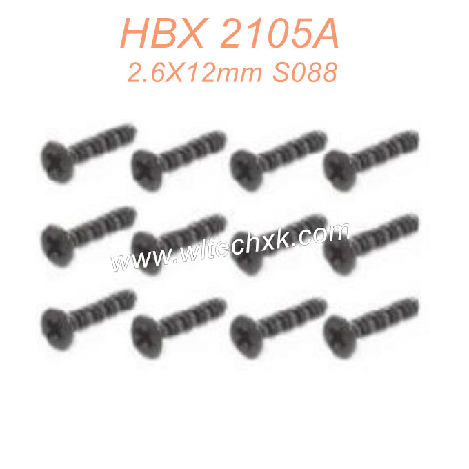 59-HAIBOXING 2105A T10 Parts Countersunk Self Tapping Screws KBHO2.6X12mm S088