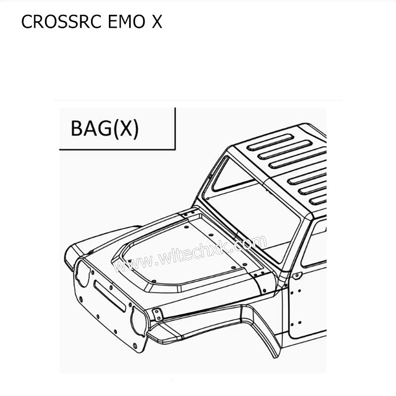 CROSSRC EMO X Parts Transparent Car Shell Assembly CS-97401253-2