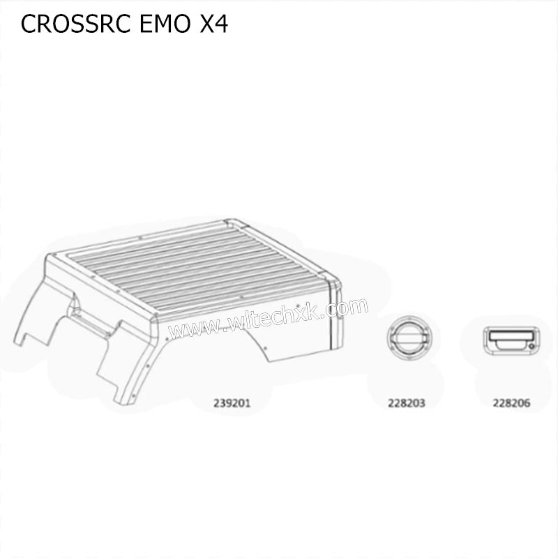 CROSSRC EMO X4 Parts Transparent Rear Body Kit and Trim CS-97401282