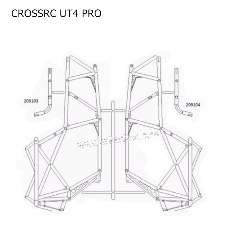 CROSSRC UT4 PRO Parts Frame Upper Assembly CS-97401307