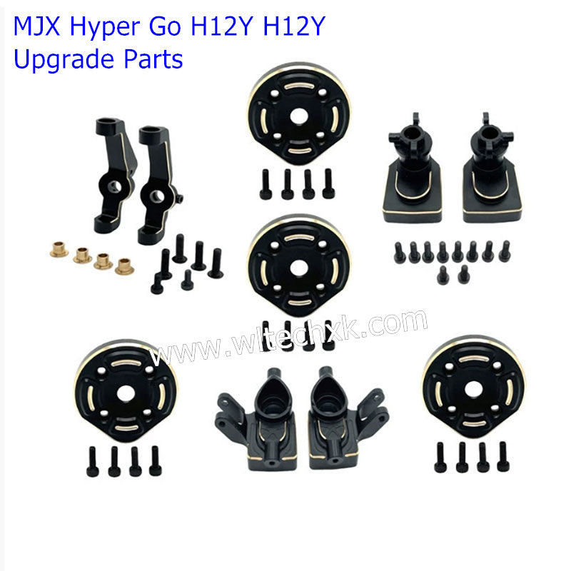 MJX Hyper Go H12Y H12Y+ Upgrade Parts Brass Electrophoresis Steering Cup C Seat Rear Cup Gear Cover-2