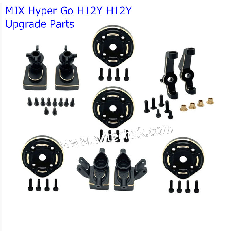 MJX Hyper Go H12Y H12Y+ Upgrade Parts Brass Electrophoresis Steering Cup C Seat Rear Cup Gear Cover-1