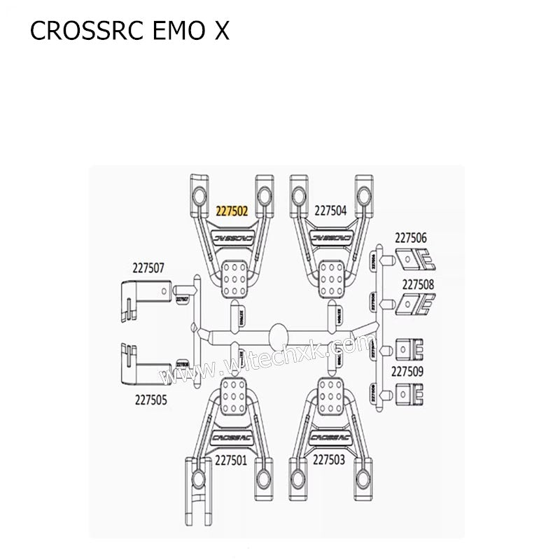 CROSSRC EMO X Parts Upper Shock Absorber Bracket (BAG L) CS-97401116-1