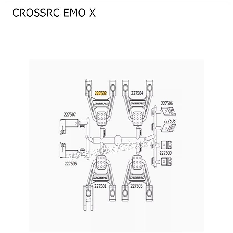 CROSSRC EMO X Parts Upper Shock Absorber Bracket (BAG L) CS-97401116-2